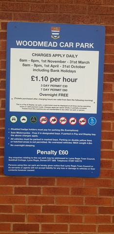 Charges for Woodmean Car Park