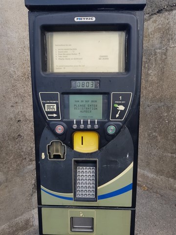 Cobb Gate Car Park Lyme Regis Payment Machine