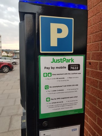 Pay by mobile at Woodmead Car Park Lyme Regis